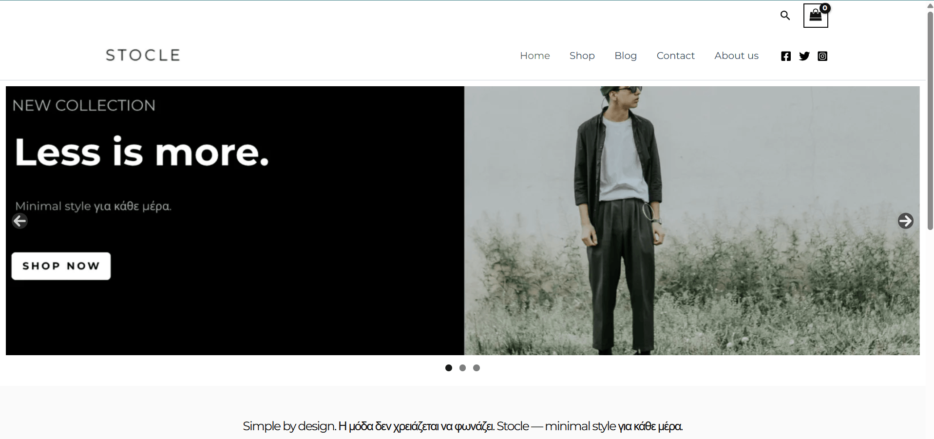 Stocle homepage screenshot
